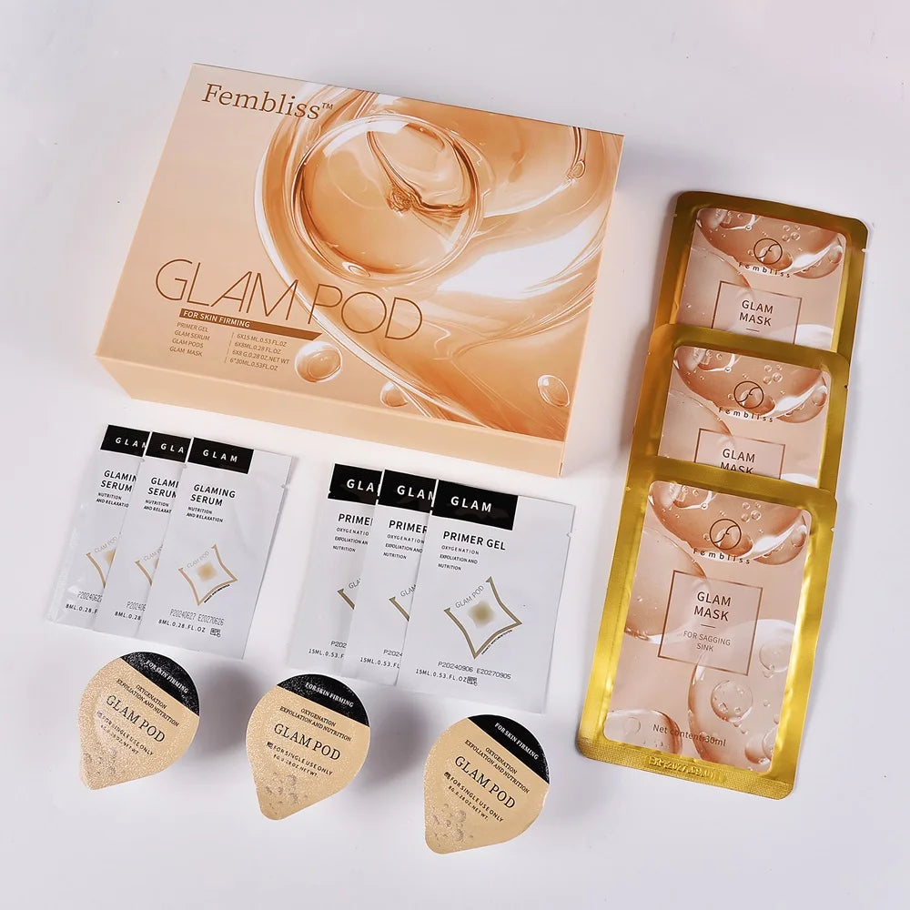 Glam Revive 3.0 Hydrate Detox Serum Pods - CO2 Serum Capsules for Oxygen Bubble Pen & Aqua Facial Skincare Machines