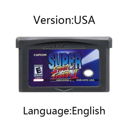 Super Street Fighter II GBA Game Cartridge – 32-bit Retro Console Game Card, English Version for DS/NDSL (USA/EU Edition)