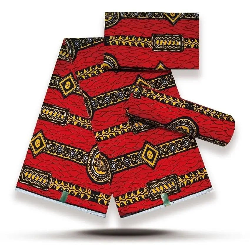 African Wax Print Fabric - 100% Cotton Nigerian Ankara Batik Material for Women’s Dresses