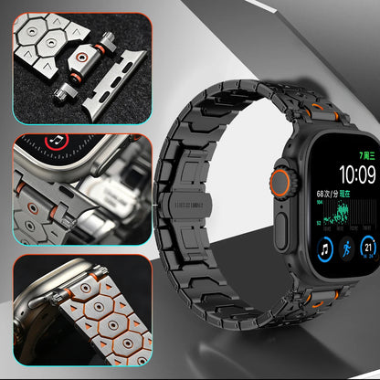 Luxury Titanium Metal Strap for Apple Watch — Stainless Steel Bracelet for Series 5-10 Ultra 2 (42mm-49mm)