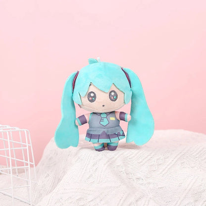 New Hatsune Miku 14cm Plush Keychain – Cute Soft Anime KAITO MEIKO Series Len Rin Stuffed Doll Bag Pendant, Girls Gift