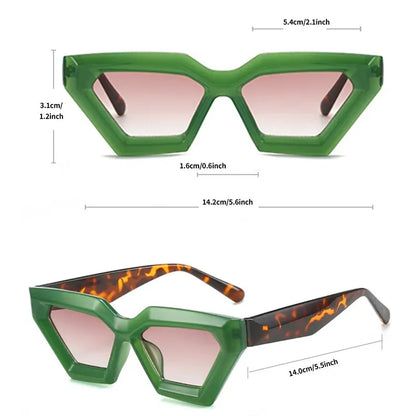 Vintage Cat Eye Sunglasses: Women's Square Small Frame Retro Shades - Designer Fashion Oculos De Sol