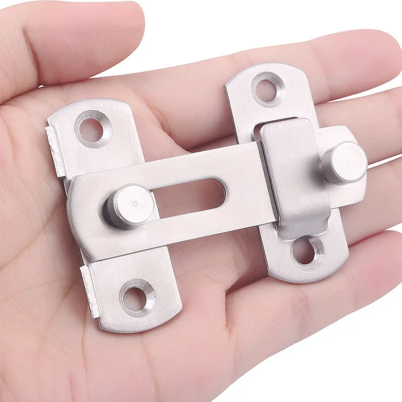 Stainless Steel Toggle Latch: Door Lock Guard Bolt 90 180 Degree Sliding Barn Door Lock - Black Iron Right Angle Barn Lock