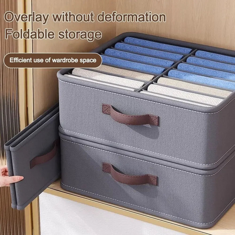 Foldable Wardrobe Storage Organizer Box – Thickened Drawer for Sweaters, T-Shirts & Pants with PP Board Closet Storage Solution