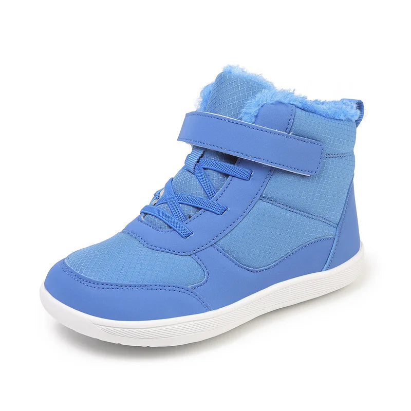 Kids Wide Toe Snow Boots - Warm Minimalist Barefoot Winter Shoes for Boys & Girls Toddlers