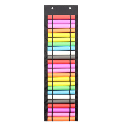 Vinyl Storage Holder - 48-Grid Hanging Bag and Rack for Vinyl Rolls, Thermal Transfer Film Organizer, Behind the Door Pocket