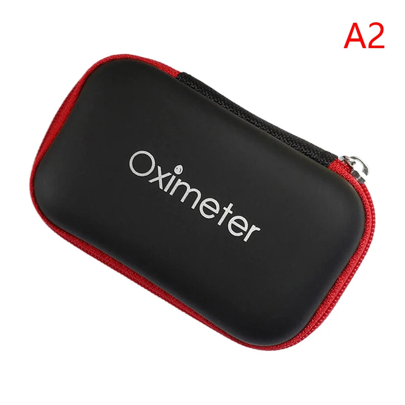 Hard EVA Portable SpO2 Finger Pulse Oximeter Carrying Case – Zipper Storage Bag for Earphones, Data Cable, and Travel