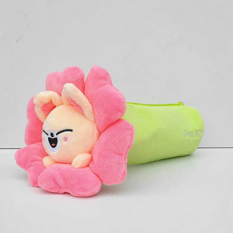 310style Skzoo Plush Pencil Case – Kawaii Kpop Stray Wolf Stuffed Animal Toy, Cartoon Plush Doll for Kids Gift