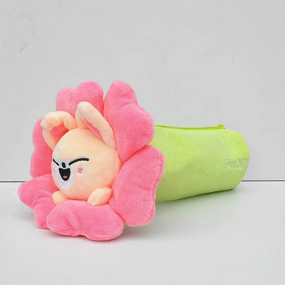 310style Skzoo Plush Pencil Case – Kawaii Kpop Stray Wolf Stuffed Animal Toy, Cartoon Plush Doll for Kids Gift