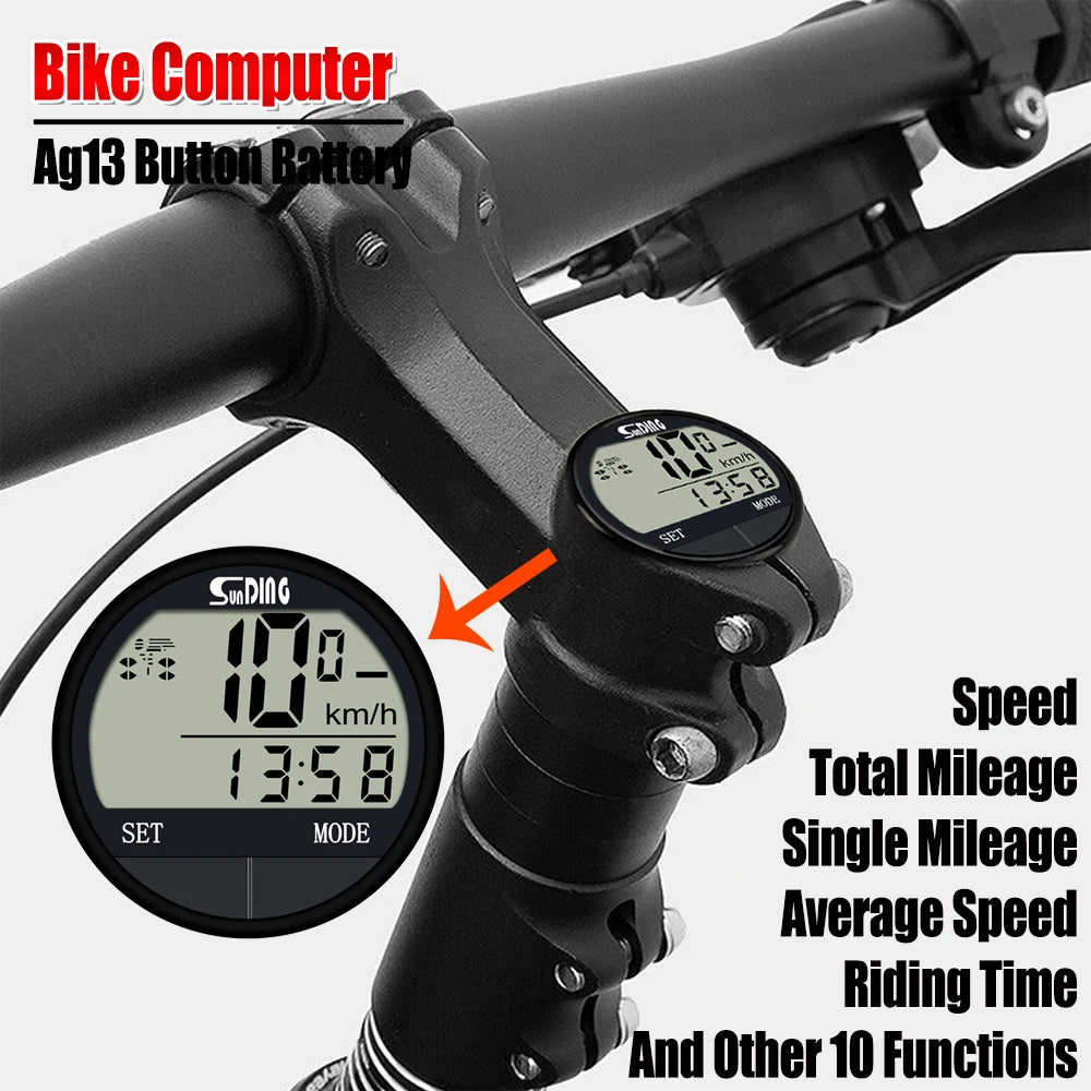 Bike Computer Speedometer - Multi-Function Bicycle Odometer for Men, Women & Teens Cycling