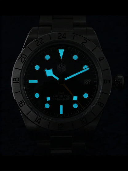 San Martin 39mm NH34 BB GMT Automatic Mechanical Sport Watch — Sapphire Luminous Waterproof 100m for Men Relogio SN0054