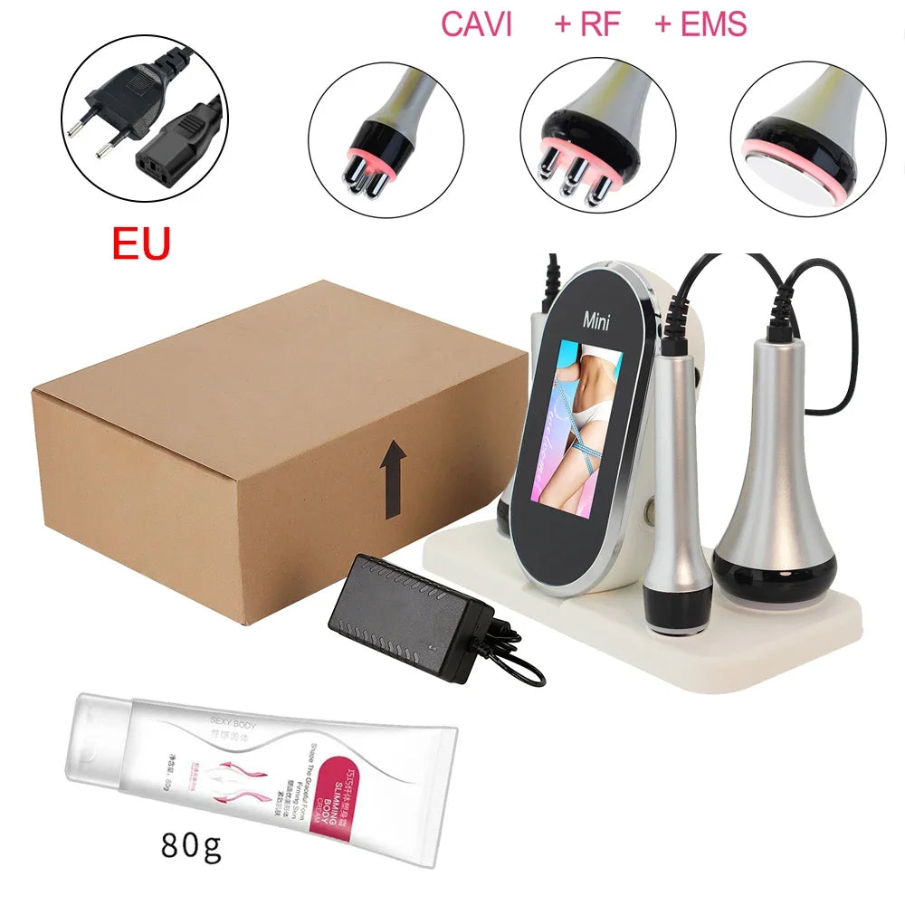 40K Ultrasonic Cavitation Machine – Body Slimming & Facial Lifting RF Beauty Massager for Weight Loss