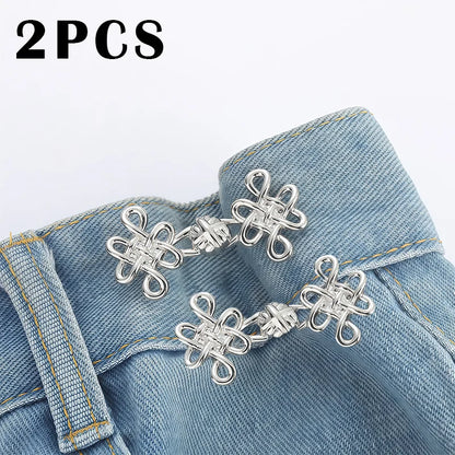 Knot Waist Buckle - Detachable Non-Sew Waist Tightening Accessory