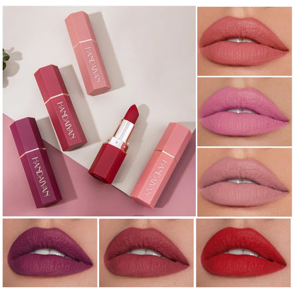 Matte Lipstick – Long-Lasting, Non-Fading Multi-Color Lipstick, Available in 6 Shades