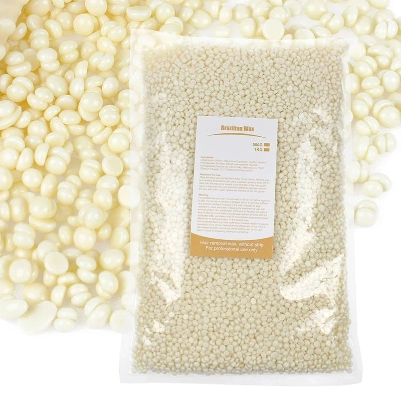 500g Hard Wax Beans – No-Strip Depilatory Hot Film Wax for Full Body, Bikini, Face, Legs & Eyebrows