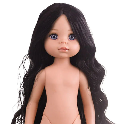 12-Inch Fashion Girl Doll - Blonde Hair, Brown Eyes & 3 Hair Colors Movable Doll Toy