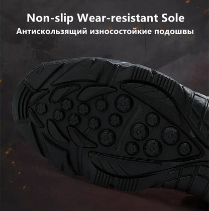 Outdoor Waterproof Safety Shoes – Steel Toe Cap Men's Work Boots, Anti-Smashing, Size 47