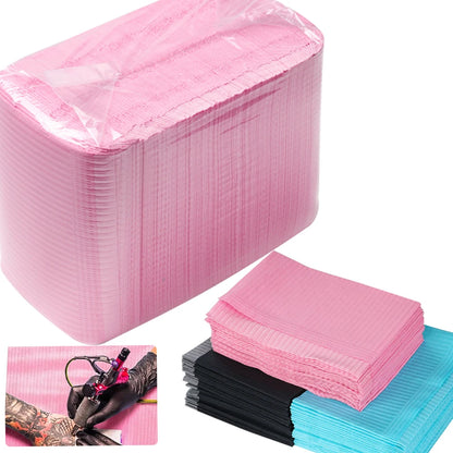 30/50/125PCS Disposable Tattoo & Nail Clean Pads – Waterproof Medical Paper Mats for Eyelash, Grafting & Beauty Tool Accessories
