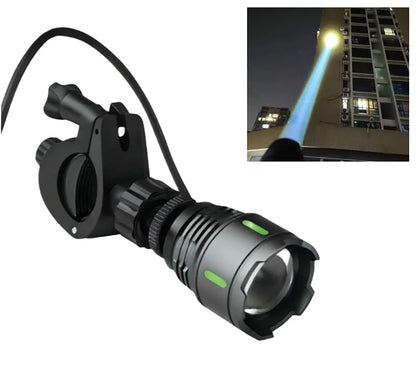 USB Illuminated Pointer Light - 1800m Long-Distance Outdoor Clip-On Flashlight in Blue, White, Yellow & Green