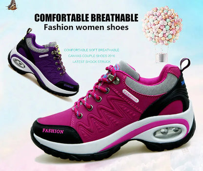 Women’s Sports Shoes – Platform Sneakers, Non-Slip Hiking & Running Shoes, Casual Low Top Footwear for Outdoor Activities