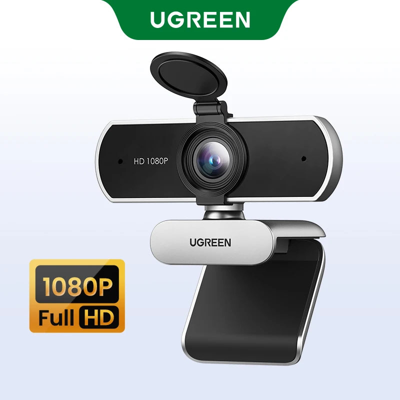 UGREEN 4K FHD 1080P 8MP Webcam – PDAF Auto Focus, Dual AI Noise-Cancelling Mics for PC, Zoom, Teams & Google Meet