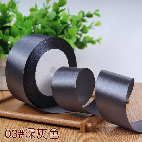 Silk Satin Ribbon Roll - 22M Craft Ribbon for DIY Bows Gift Wrapping Wedding Party Decorations in 6mm to 50mm Sizes