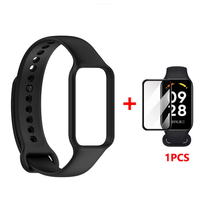 Replacement Silicone Strap for Redmi Smart Band 2 — Compatible with Xiaomi Smart Band 8, Adjustable Fitness Wristband