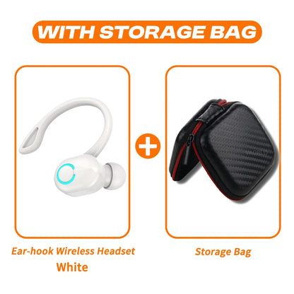 Wireless Bluetooth Earphones – HiFi Bass Ear-Hook Earbuds with HD Mic, Noise Cancelling, Waterproof Sports Gaming Headset
