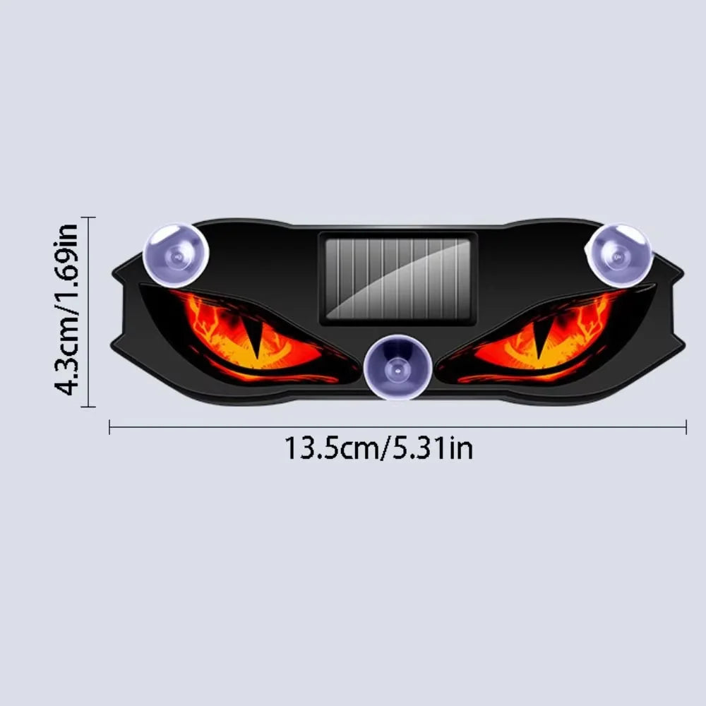 KEVANLY Solar Demon Eye Car Light - Dynamic Flashing Safety Warning & Vehicle Signal Light