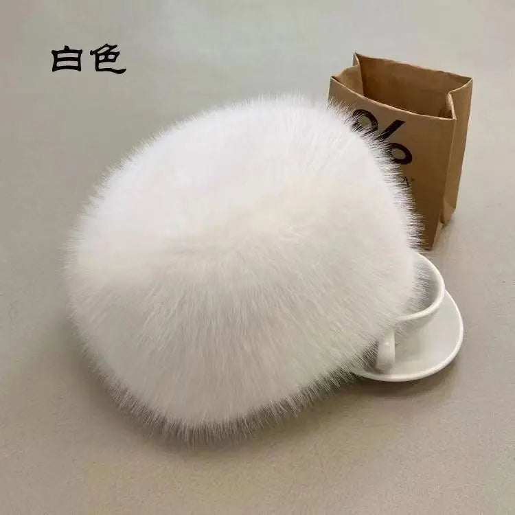 Faux Fur Winter Headband – Women’s Fluffy Earwarmer Cap for Ski, Snow & Outdoor Wear