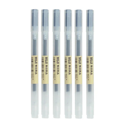 MUJI Gel Pen Set - 6/8PCS Fine Point Ink Pens 0.38mm/0.5mm Black Blue Red Office & School Stationery