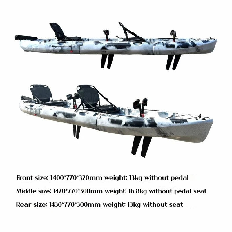 Modular Electric & Pedal-Driven Kayak – Portable Detachable Canoe, Lightweight Inflatable Folding Boat for Fishing & Adventure