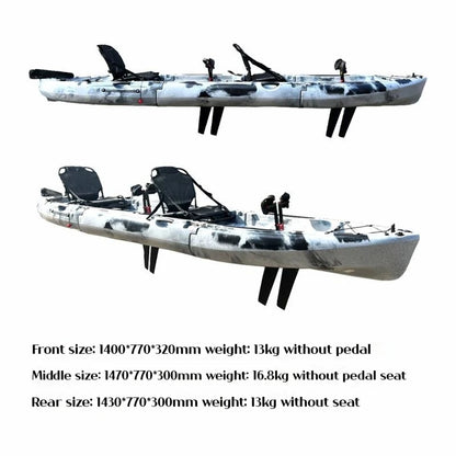 Modular Electric & Pedal-Driven Kayak – Portable Detachable Canoe, Lightweight Inflatable Folding Boat for Fishing & Adventure