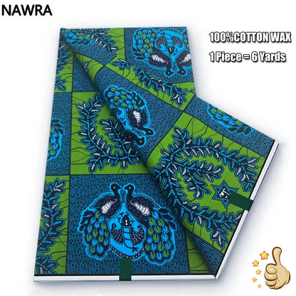 100% Cotton African Wax Print Fabric - High Quality Original Real Wax Ankara Batik Pagne Nigeria Style Sewing Fabric