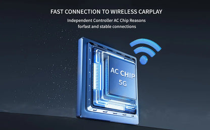 2025 360° Rotatable Wireless CarPlay & Android Auto Adapter — Mini Box, Plug & Play with Fast WiFi Connection