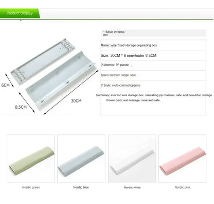 Wire Cover Wall Organizer - Nail-Free Network Cable Routing Device, TV Cable Cover Trough, Invisible Shielding for Power Cords