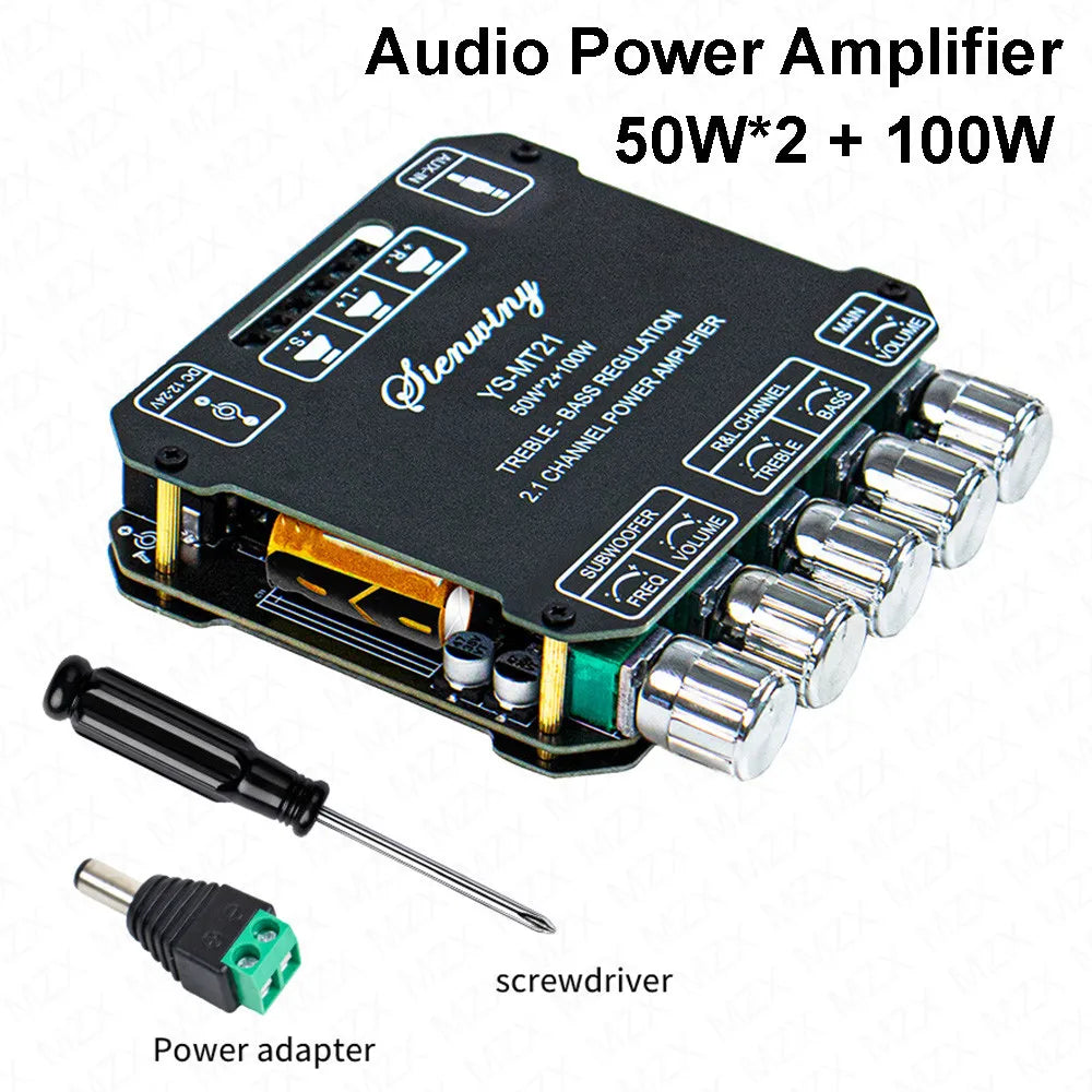 2.1 Channel Audio Power Amplifier - 200W Stereo HiFi Bluetooth Subwoofer Module