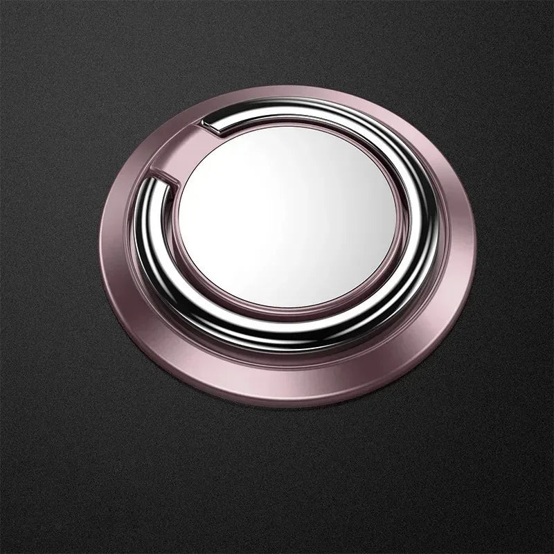 360° Rotating Finger Ring Holder Stand - Magnetic Car Mount & Universal Phone Back Sticker Pad Grip