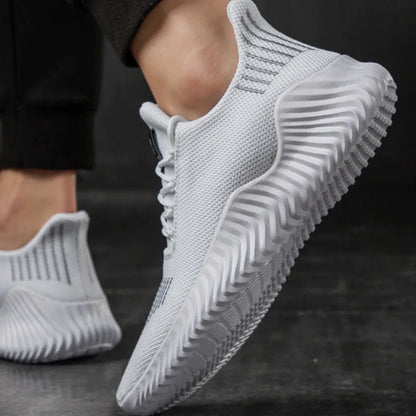 Men's White Sneakers – Casual Walking & Running Shoes, Plus Size 49, Tennis Masculino