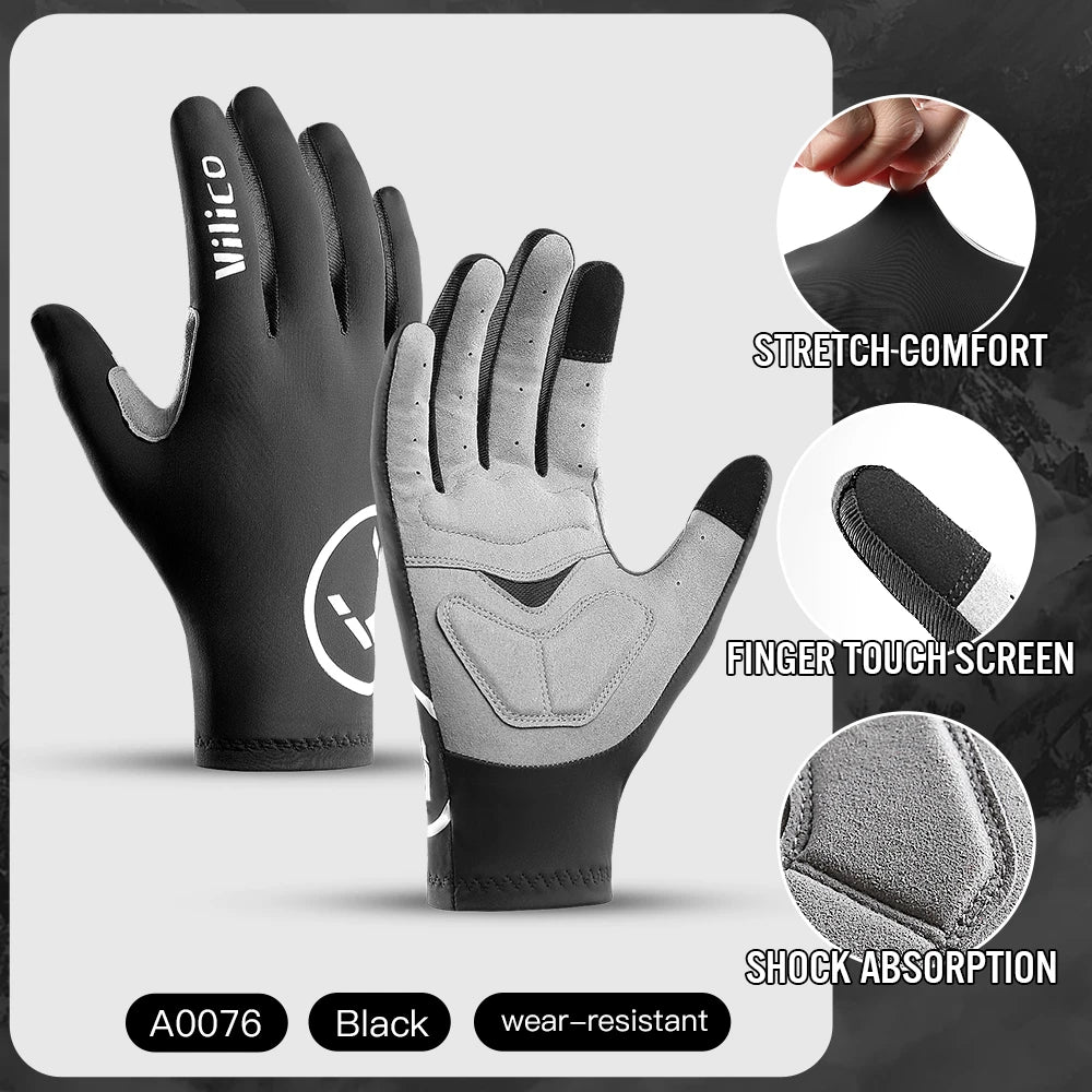 Vilico Professional Cycling Gloves – Touchscreen, Shockproof, Anti-Slip & Wear-Resistant Riding Gloves