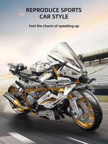 TOYLINX Alloy Motorcycle Building Blocks 2045PCS | Racing Model Toy for Kids & Gift Decoration
