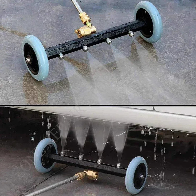 5000 PSI High-Pressure Car Washer – 16 Inch Electric Chassis Cleaning Water Broom with Dual Extension Rods for Vehicles & Motorcycles
