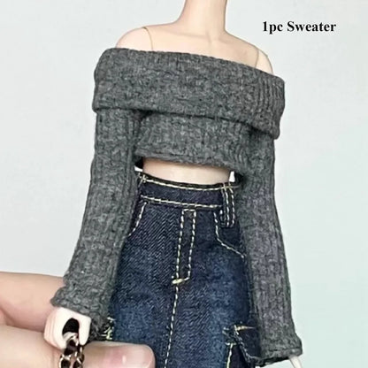 Casual DIY Doll Clothes — Handmade Cute T-Shirt, Vest & Jeans Outfit for Licca OB24/26/27 Dolls