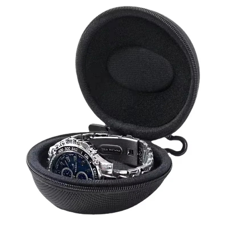 Portable EVA Watch Travel Case - Waterproof Zipper Storage Organizer Box for Smartwatch Holder and Protection