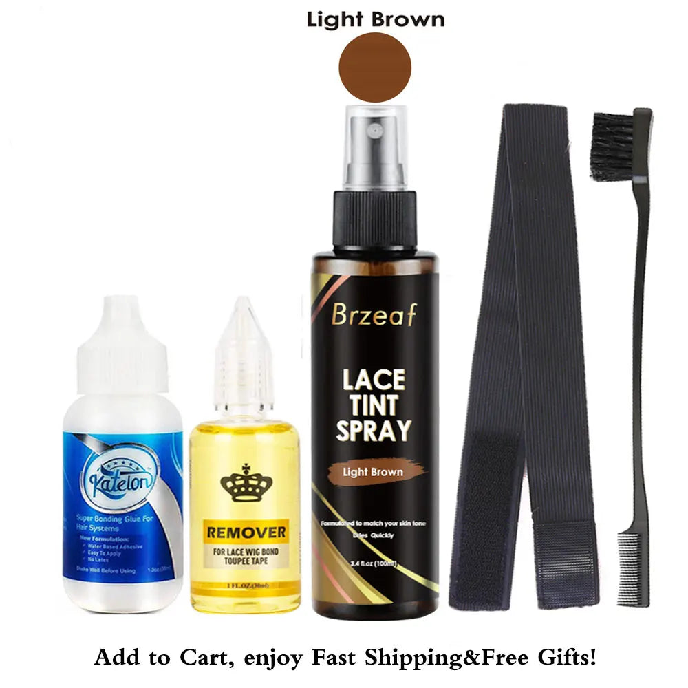 Waterproof Lace Wig Glue | 38ml Liquid Adhesive for Lace Front Wigs, Hair Wax Stick, Tint Spray & Elastic Melt Band