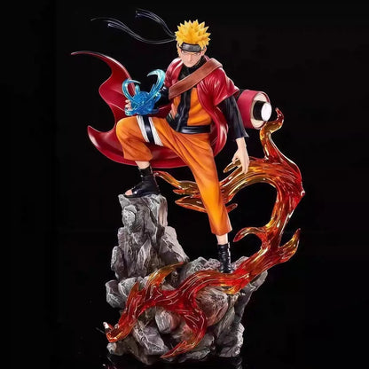 23cm Naruto Anime Figure — Uzumaki Naruto & Uchiha Sasuke PVC Action Model, Desktop Ornament Collectible Toy Gift
