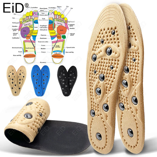 EiD Magnetic Therapy Foot Insoles – Soft Acupressure Sports Cushion for Men & Women