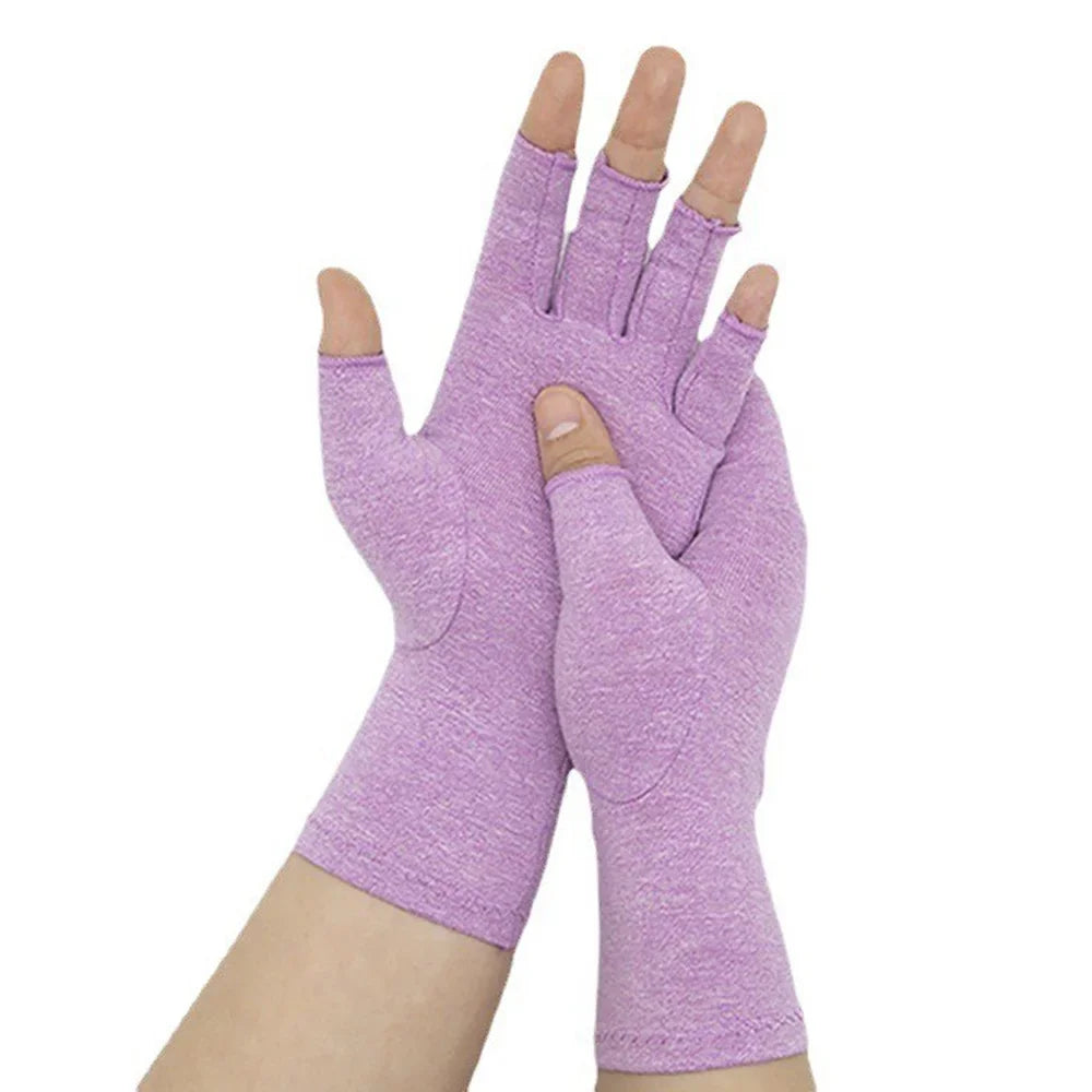 Compression Arthritis Gloves – Wrist Support Therapy, Joint Pain Relief, Half-Finger Gloves for Cycling & Daily Use