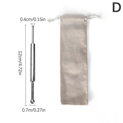 Manual Acupuncture Pen with Terahertz Energy Stone | Trigger Point Massager Stick for Face & Body Relaxation