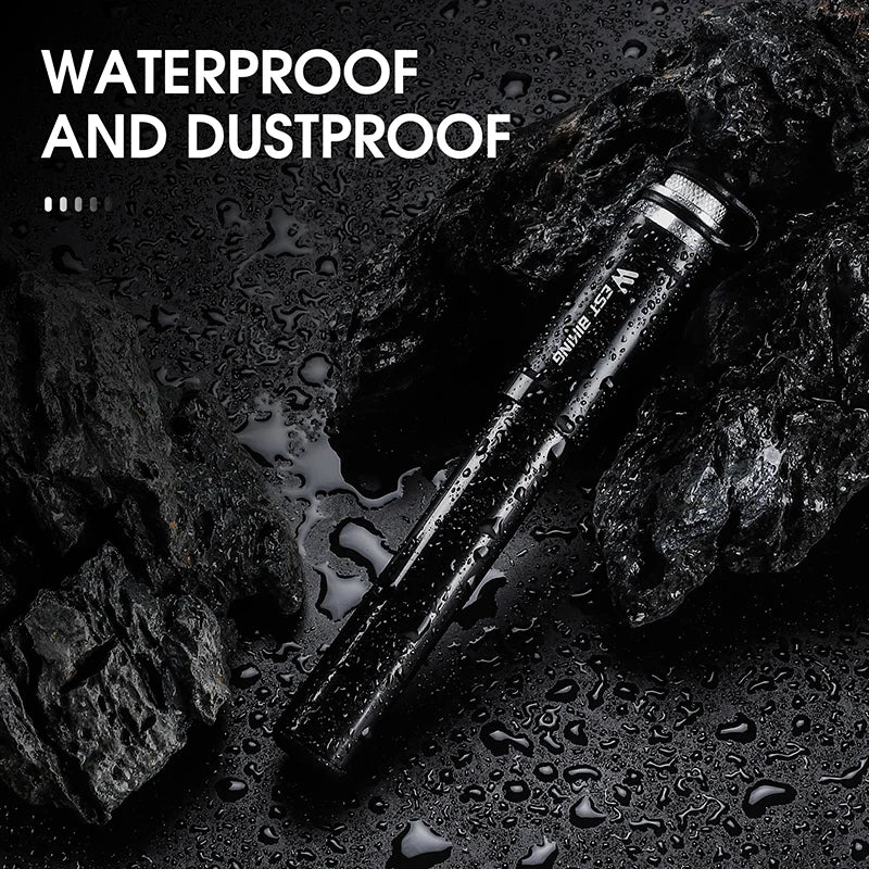 WEST BIKING 130PSI Mini Bike Pump – Portable Aluminum Alloy Hand Air Pump for MTB & Road Cycling, Drop-Proof & Ultralight